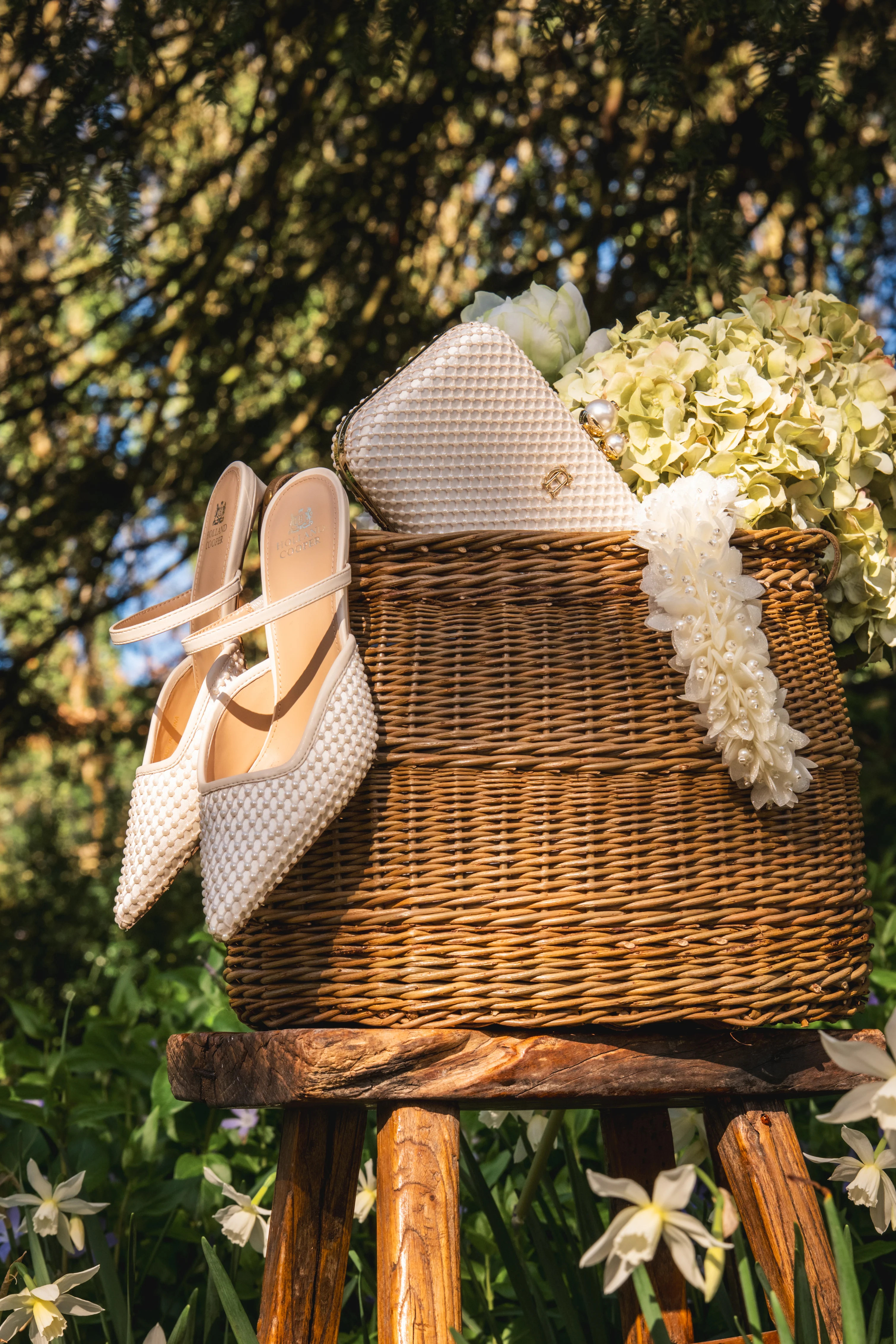 Wear All Day Vienna Pearl Heel (Champagne Pearl) | Holland Cooper