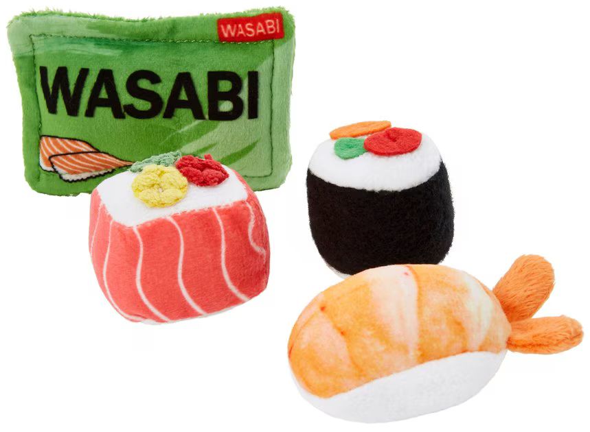 FRISCO Sushi Plush Cat Toy with Catnip, 4-count - Chewy.com | Chewy.com