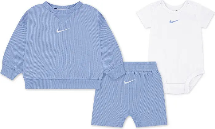 Nike Essentials Sweatshirt, Shorts & Bodysuit Set | Nordstrom | Nordstrom