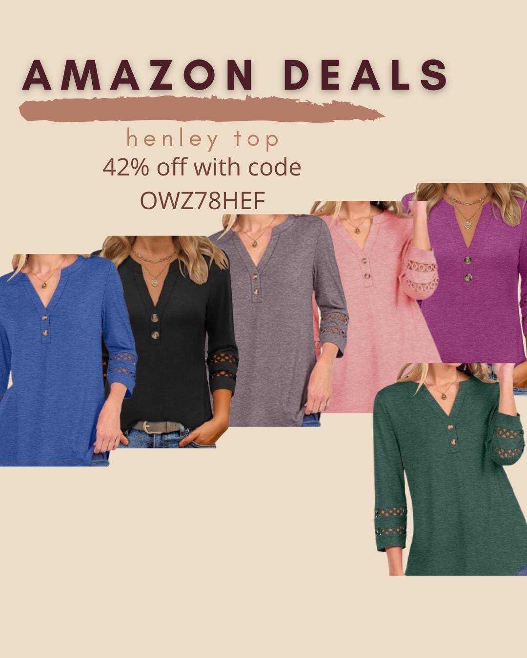 Around $9 ends 12/14

Anrabess
Amazon fashion
Amazon deals
Henley top

#LTKFindsUnder50 #LTKSaleAlert