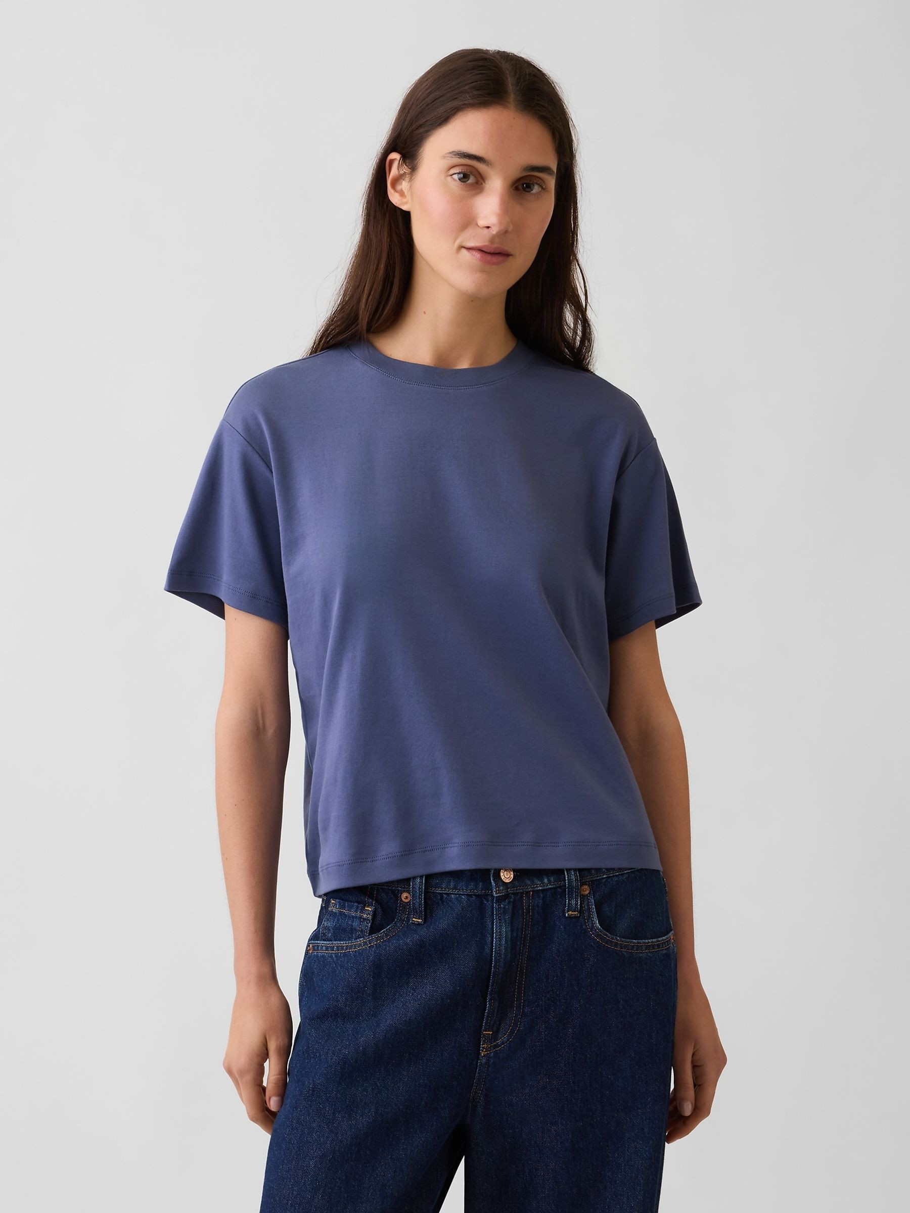 Blue Supima® Cotton Relaxed T-Shirt | Gap | GAP UK