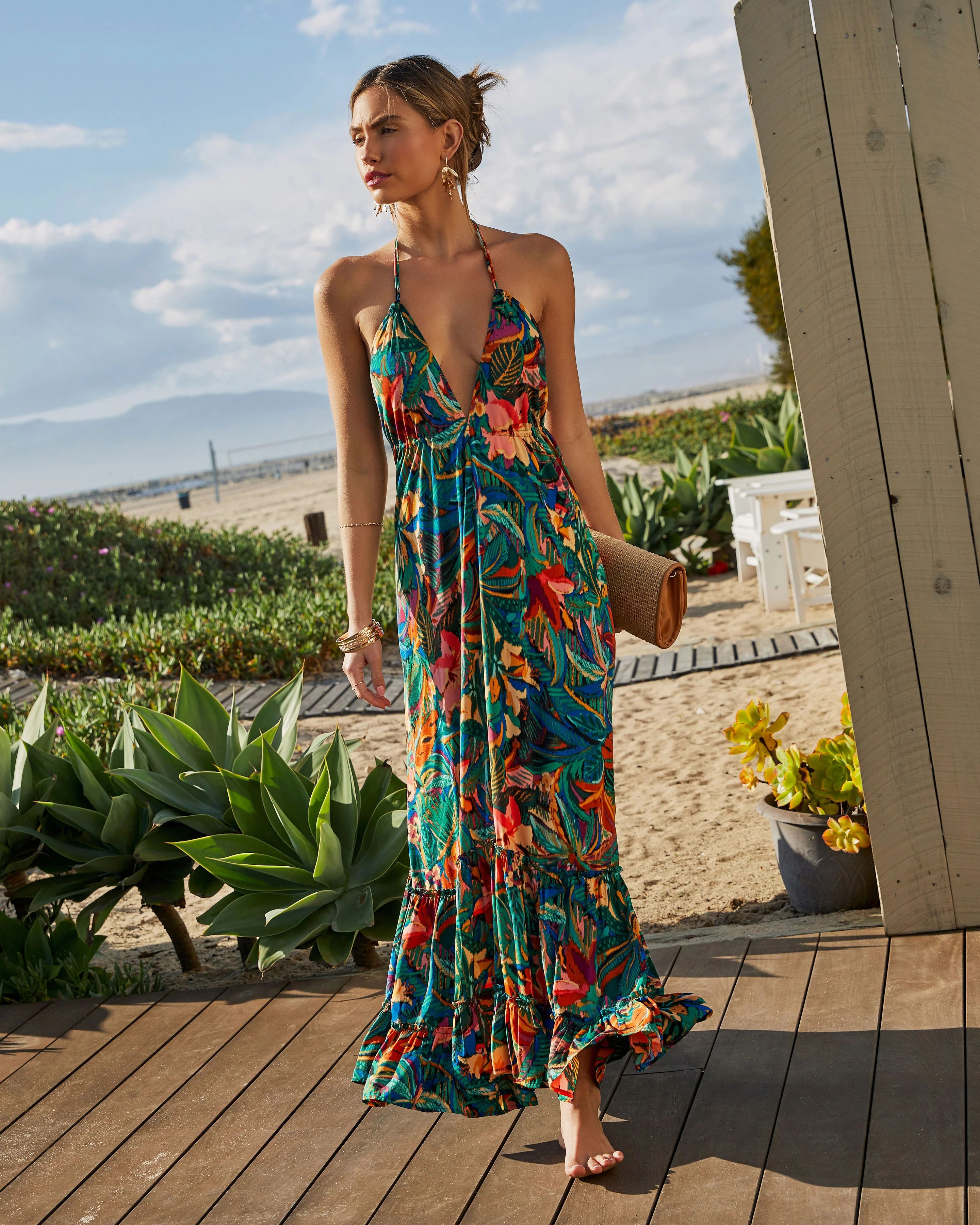 Ophira Tropical Print Maxi Dress | VICI Collection