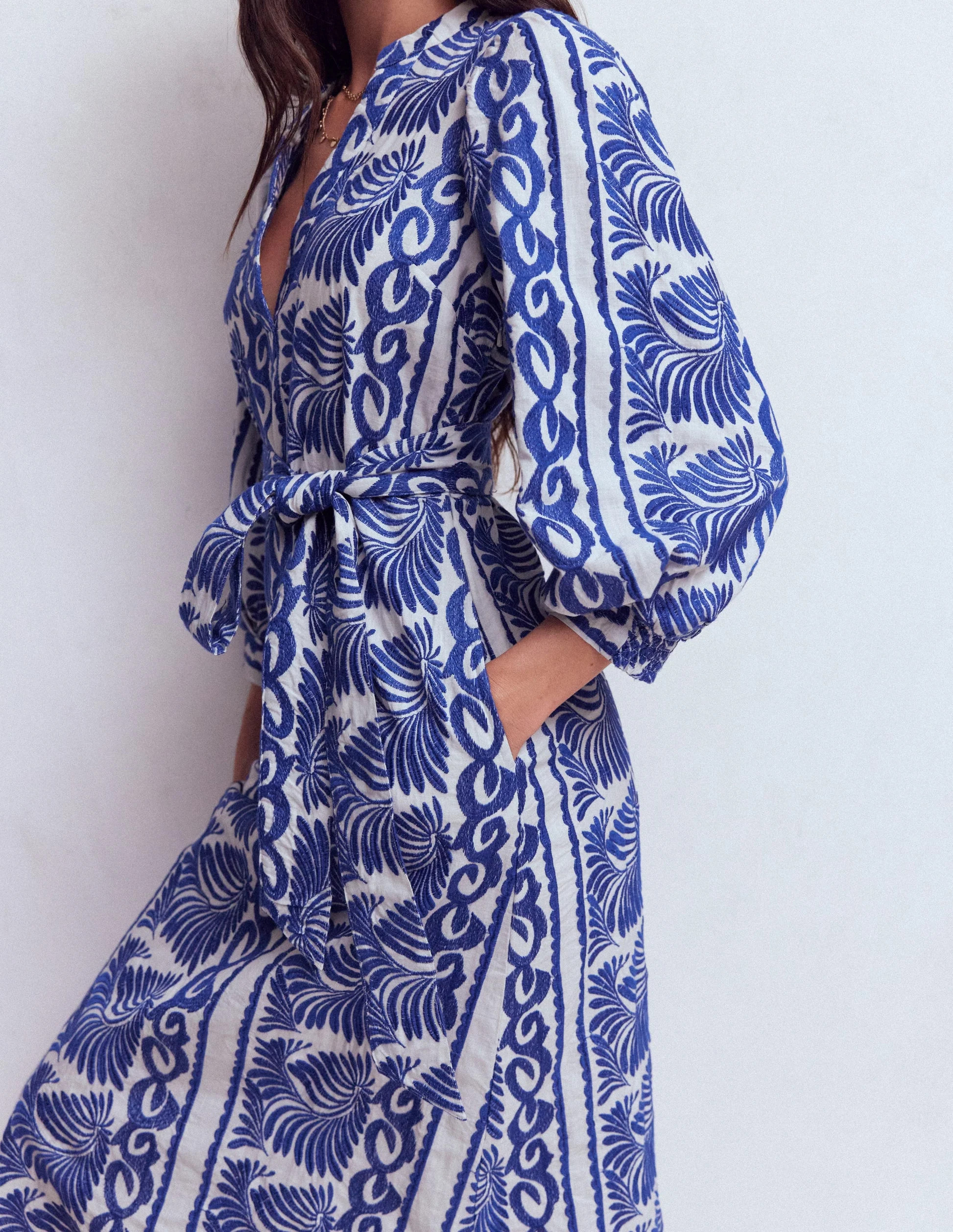 Octavia Cotton Dress-Multi Ikat Dream | Boden (US)