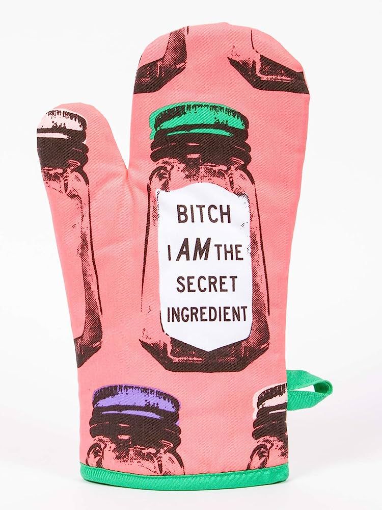 Blue Q Oven Mitt, Bitch I Am the Secret Ingredient, Super-Insulated Quilting, Natural-Fitting Sha... | Amazon (US)