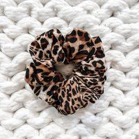 Brown Cheetah Scrunchie | Haven | Etsy (US)