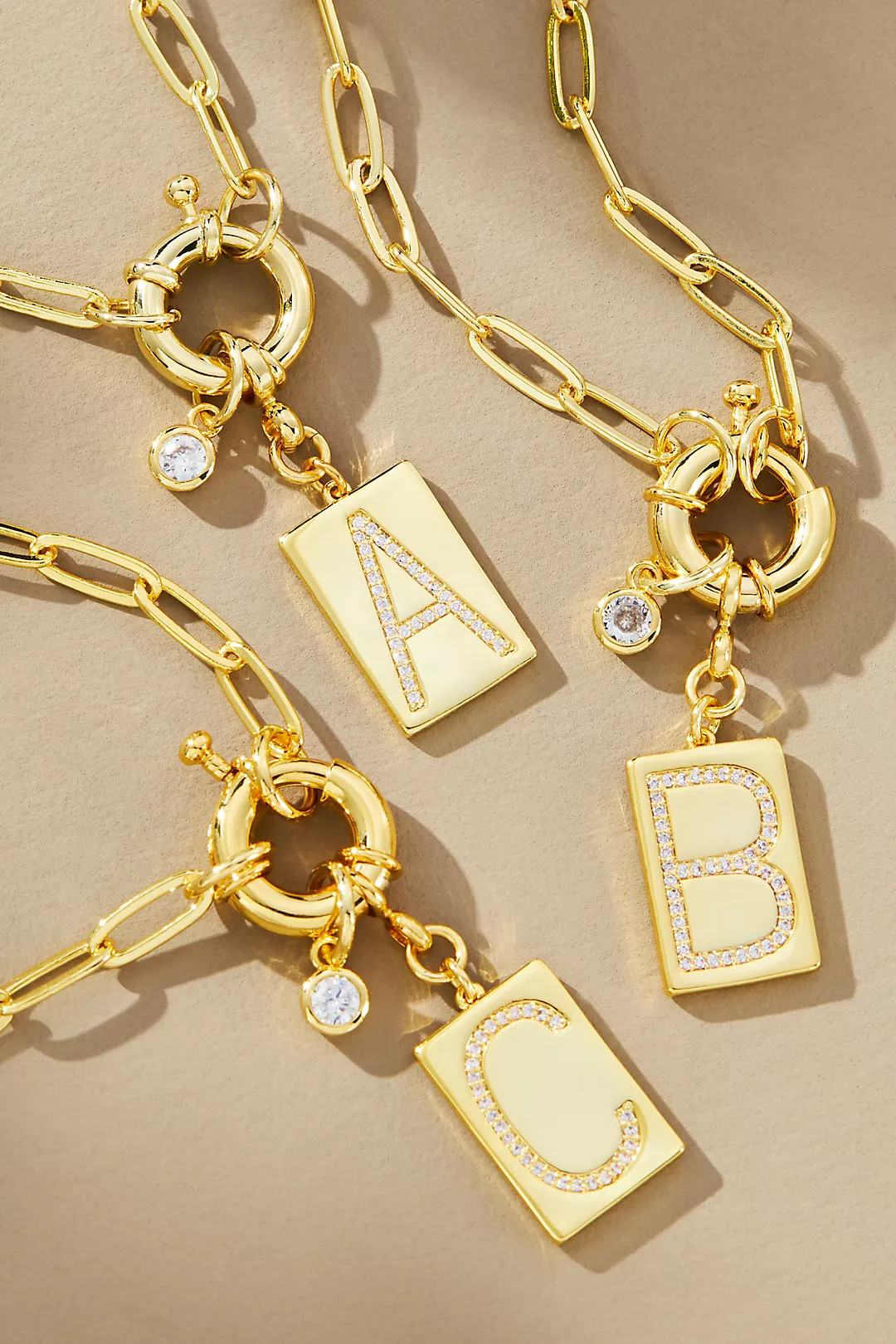 Uncommon James Initial Chain Monogram Necklace | Anthropologie (US)