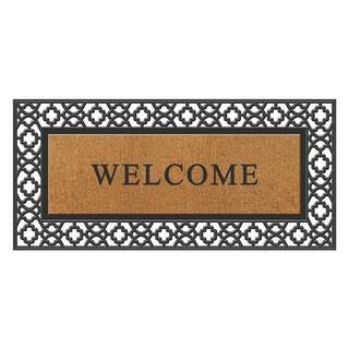 TrafficMaster Rubber Molded Coir Door Mat 22 in. x 47 in. with Welcome Printed-HDP 00192 - The Ho... | The Home Depot