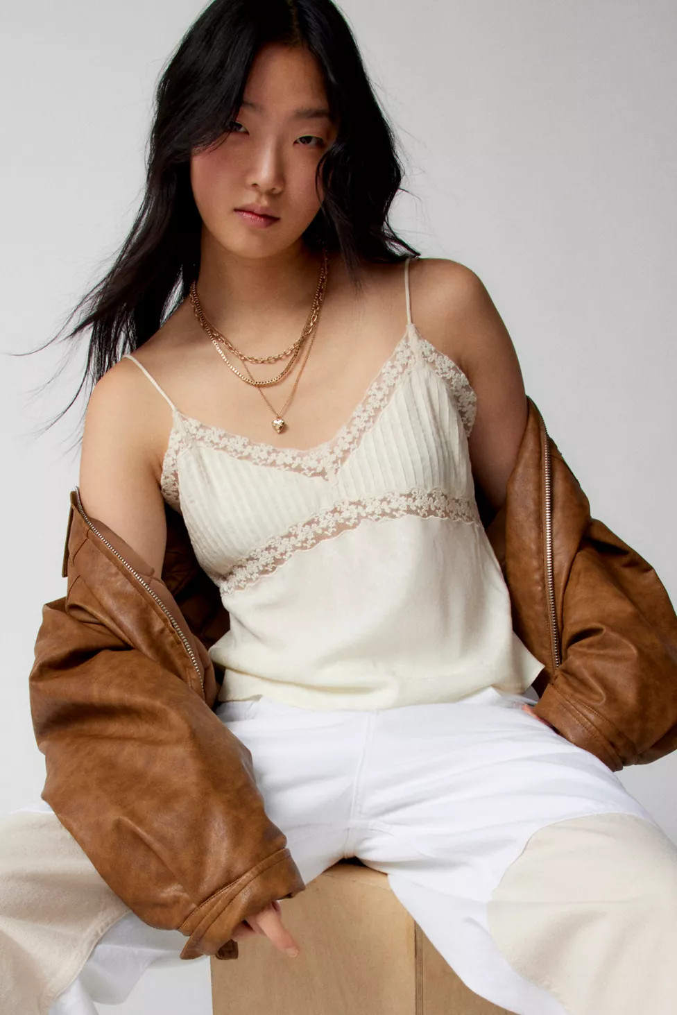 UO Margot Lace-Inset Cami | Urban Outfitters (US and RoW)