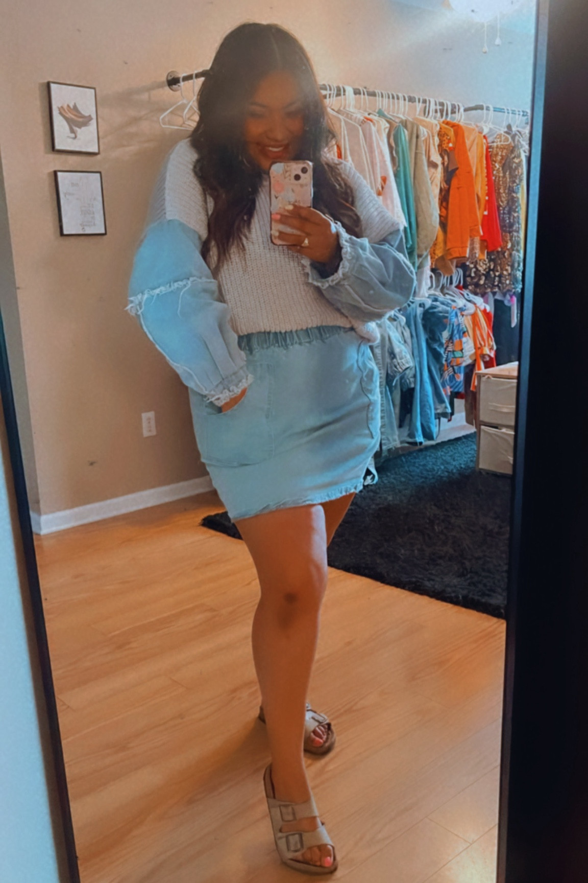 Sunday Funday 
todays my FIL birthday dinner so here is the fit a little DENIM on DENIM 

makes me think of old JT and BRIT the iconic outfit🤪 iykyk 

Sweater // boutique near me Storm and Skye but marked some dupes 
Skirt// Amazon 
Shoes/// Birken dupes Amazon 




#LTKSeasonal #LTKmidsize #LTKGiftGuide
