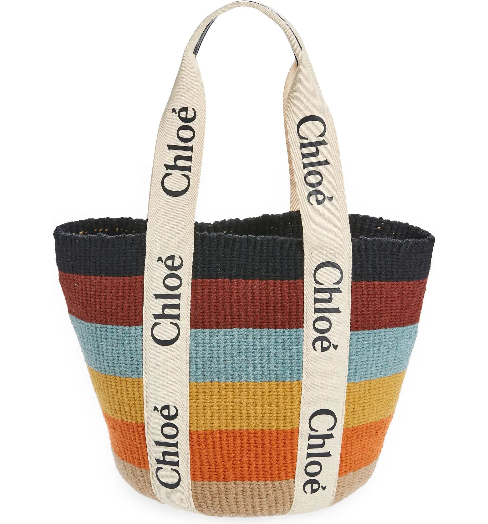 Chloé x Mifuko Large Woody Stripe Basket Tote | Nordstrom | Nordstrom