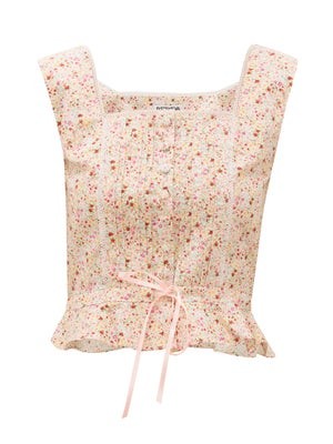Amy floral-print cotton bustier | Matches (US)