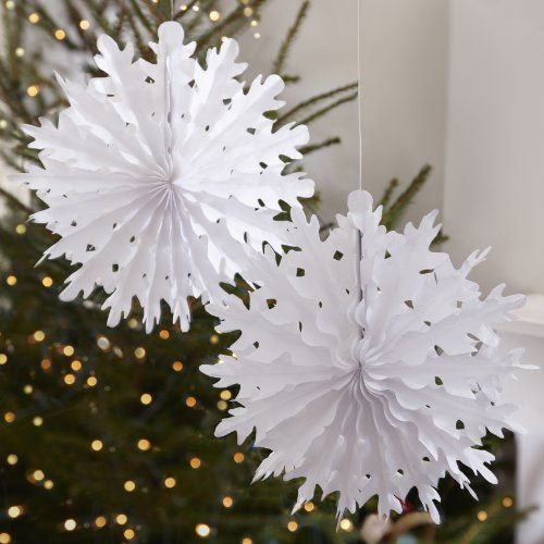 1 Dozen - Large Tissue Snowflakes - 15 Inch Size | Amazon (US)