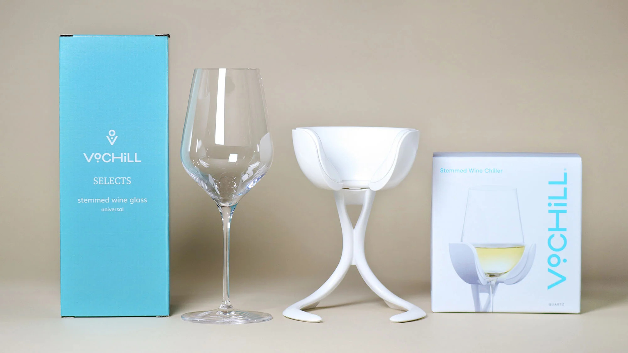 Stemmed Chiller Gift Set Onyx | VoChill