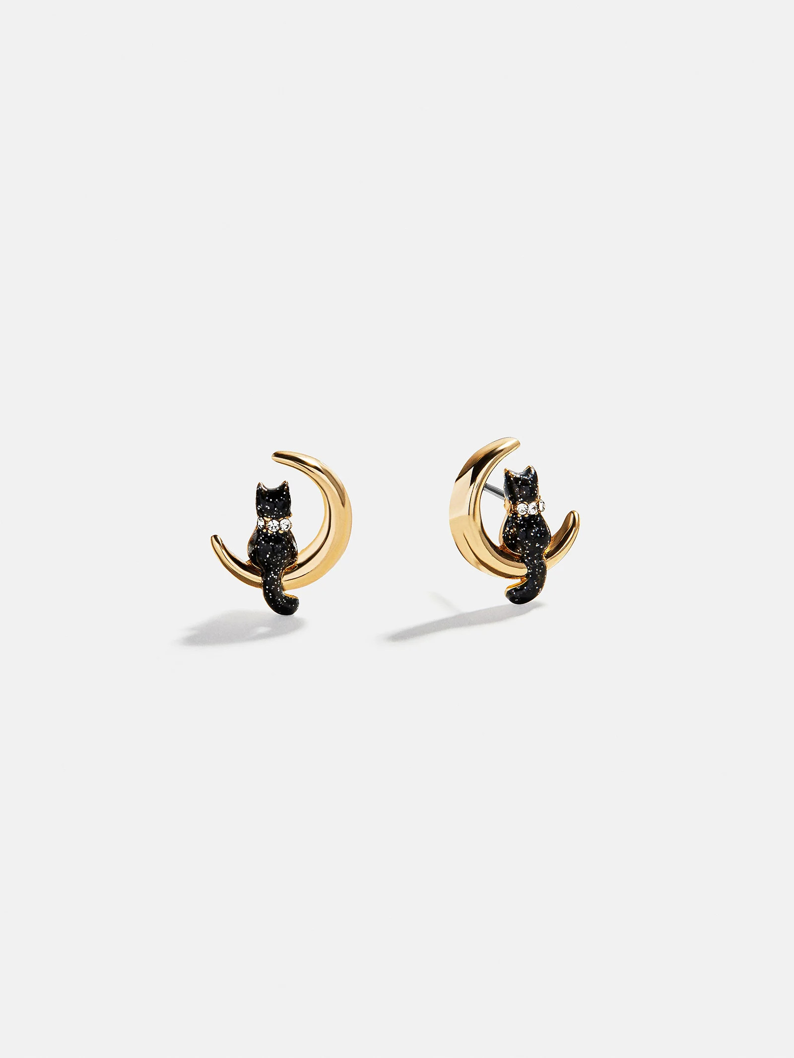 Over The Moon Earrings - Black Cat | BaubleBar