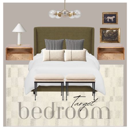 Bedroom look from Target! 

Bed 
Rug
Nightstand 
Chandelier 
Lamp
Art

#LTKhome #LTKxTarget #LTKstyletip