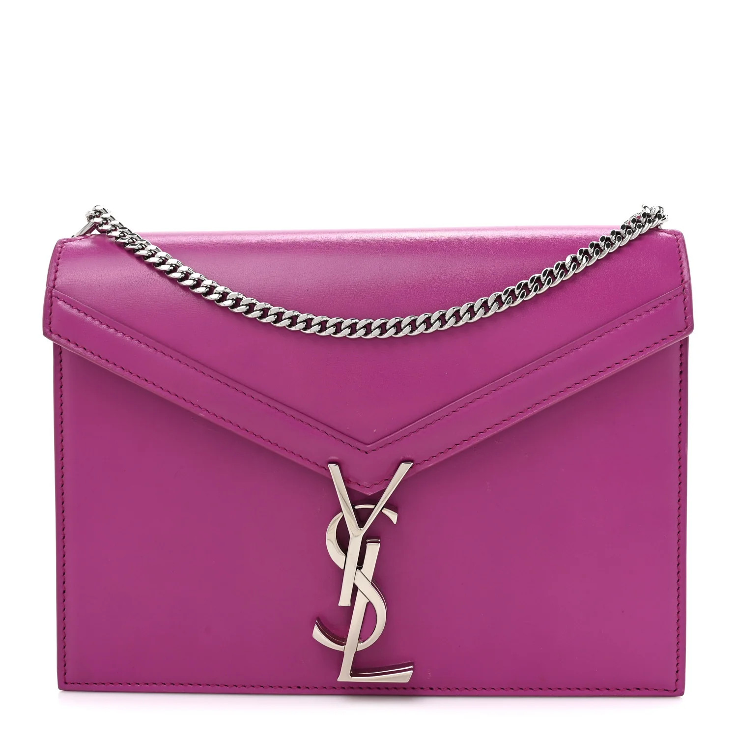 Smooth Calfskin Monogram Cassandra Clasp Bag Electric Fuchsia | FASHIONPHILE (US)