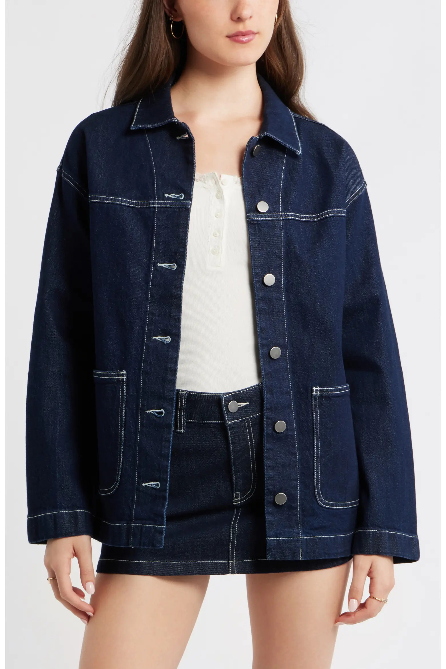 Oversize Denim Jacket (Women) | Nordstrom | Nordstrom