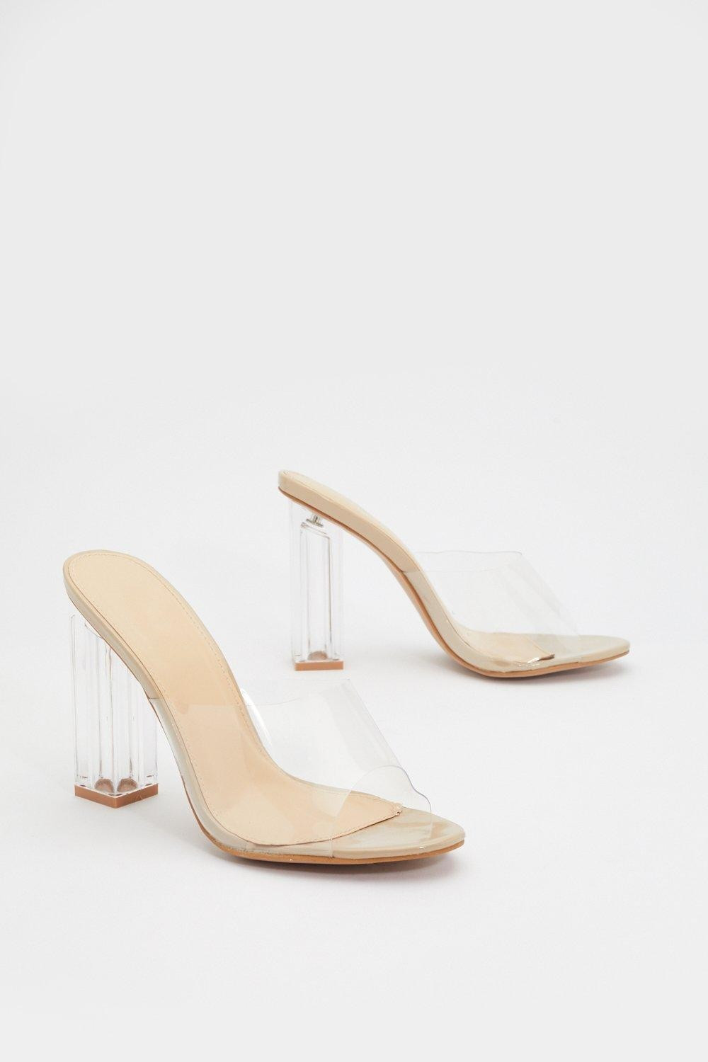In the Clear Block Mules | NastyGal (US & CA)