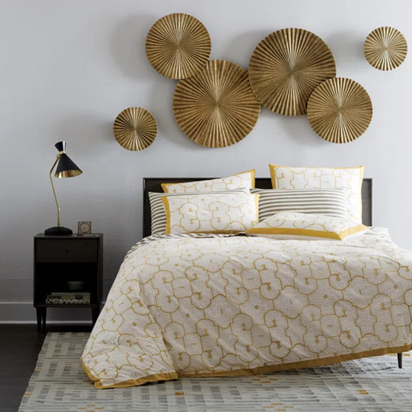 6 Piece Sunburst Decorative Metal Sculpture Hanging Wall Décor Set | Wayfair North America