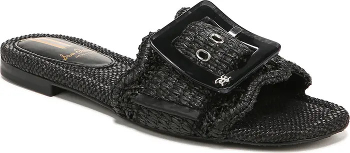 Bambi Raffia Buckle Slide Sandal (Women) | Nordstrom
