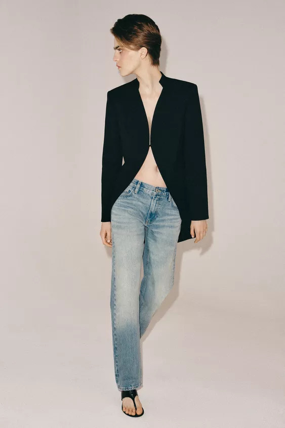 LIMITED EDITION ZW COLLECTION MINIMAL LONG BLAZER | Zara US
