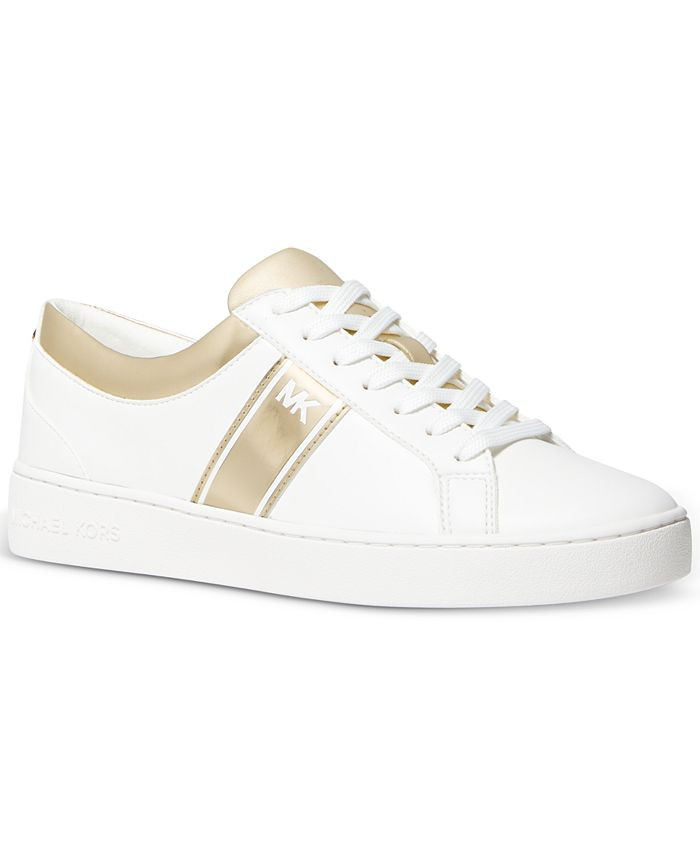 Michael Kors Women's Juno Stripe Lace-Up Sneakers & Reviews - Athletic Shoes & Sneakers - Shoes -... | Macys (US)
