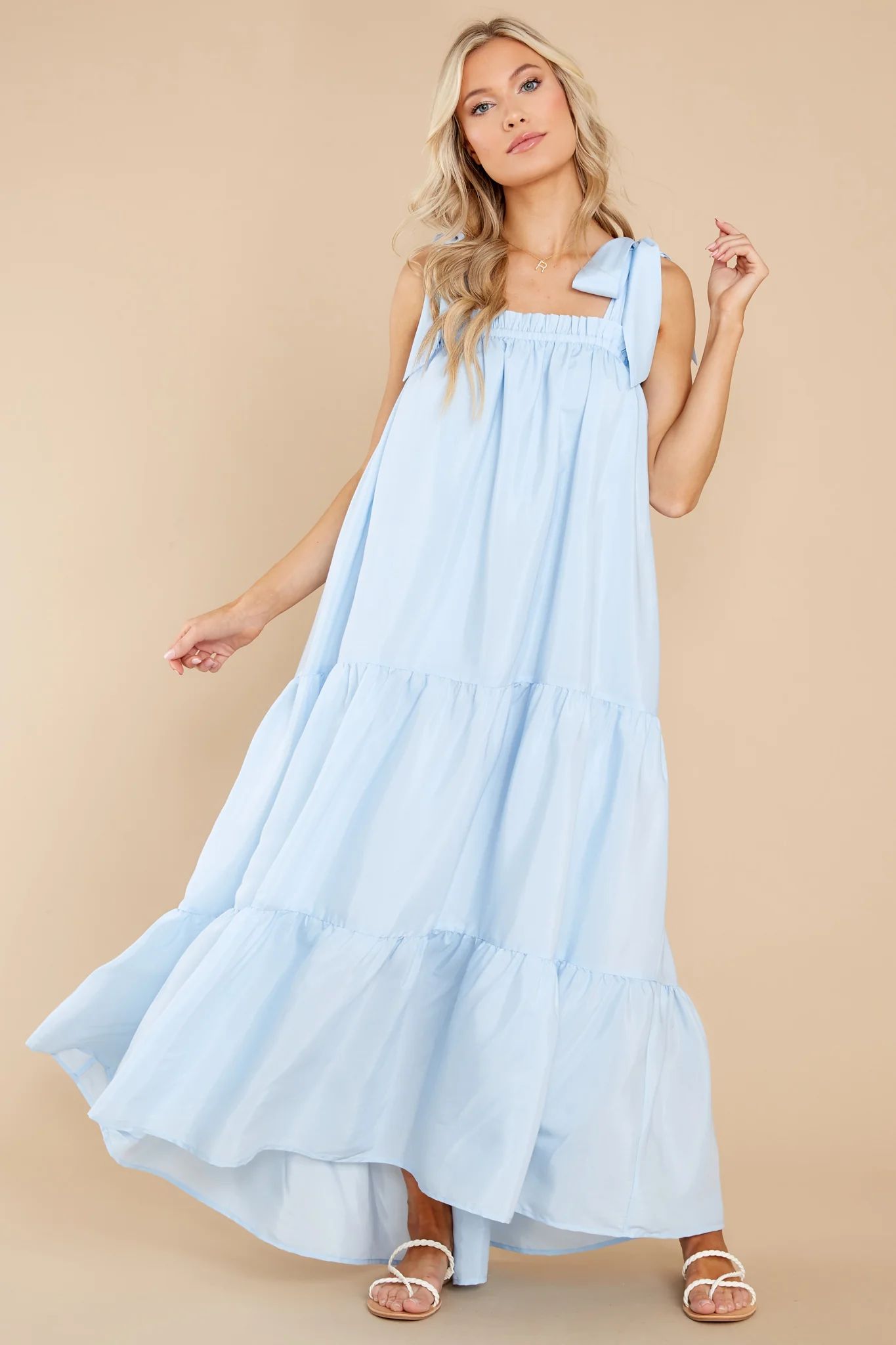 Starry Skies Light Blue Maxi Dress | Red Dress 