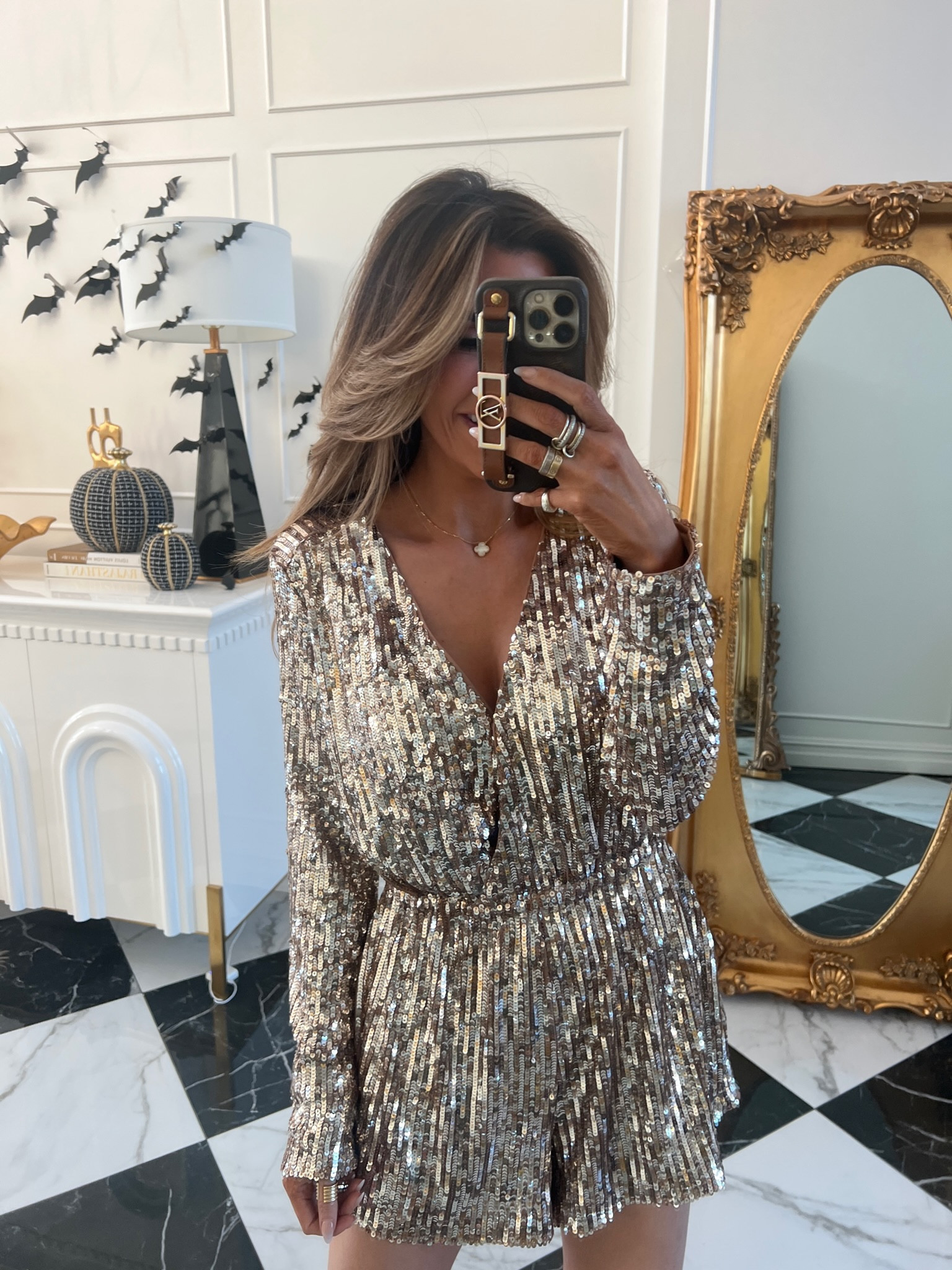 Wearing a size small! 
Party dresses, NYE dress, holiday party inspo, holiday party romper, sequin romper, special occasion outfit, Emily Ann Gemma 

#LTKstyletip