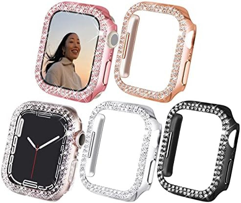 NewWays Bling Cases Compatible for Apple Watch 40mm, Protective Bumper for iWatch SE Series 6 5 4... | Amazon (US)