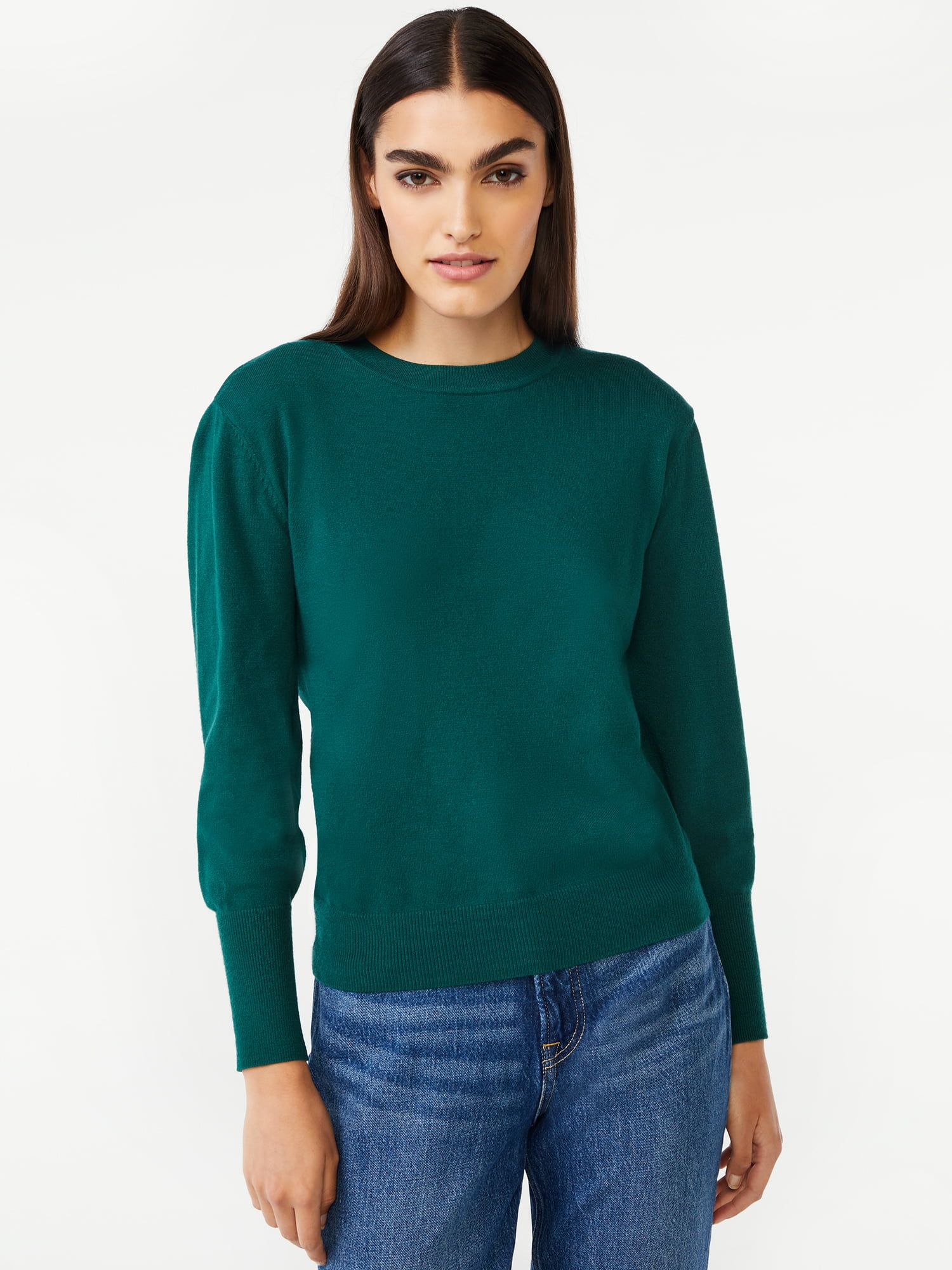 Free Assembly Women’s Boxy Crewneck Sweater | Walmart (US)