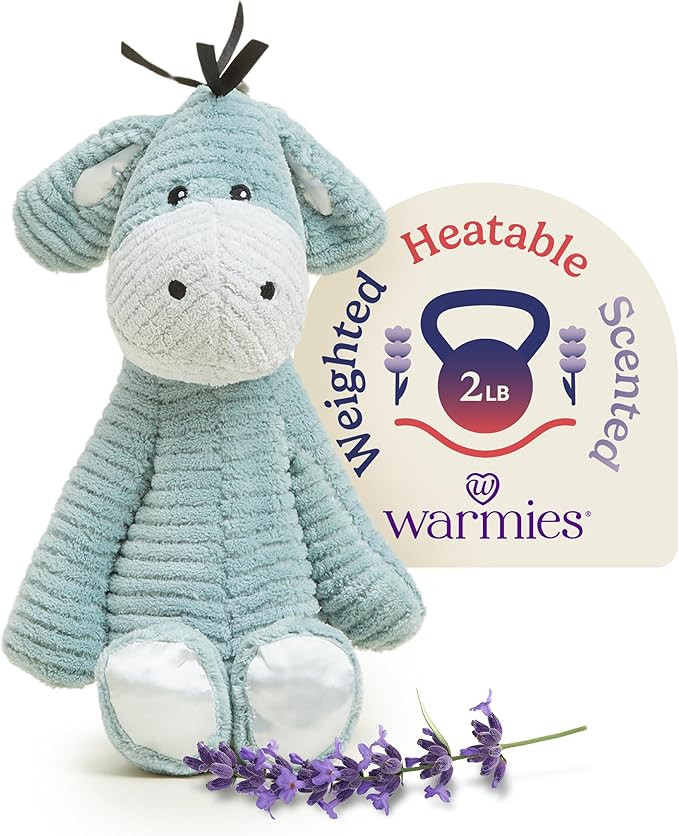 warmies Microwavable & Weighted Stuffed Animals, Donkey - Heated Stuffed Animal Plushie for Warmt... | Amazon (US)
