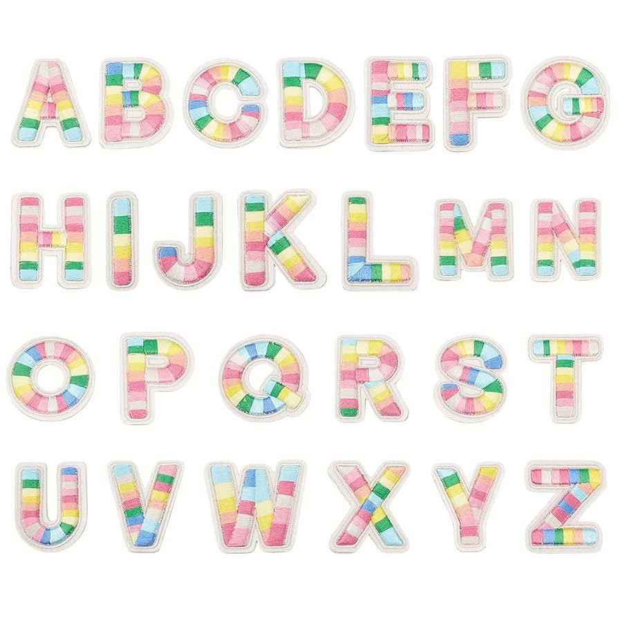 WEBEEDY 26pcs Self Adhesive Letter Patches 5.5cm/2.2 Inch A-Z Initial Letter Sticker 3D Stick on ... | Amazon (US)