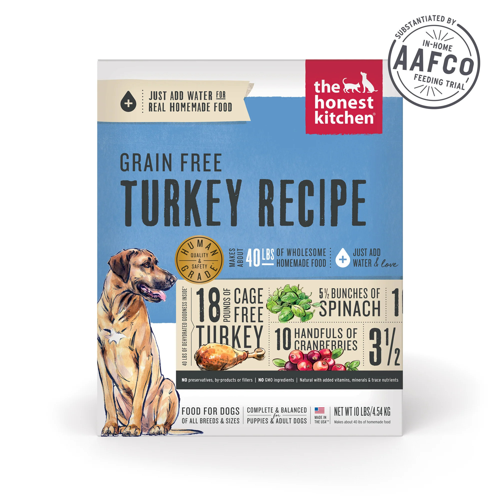 12 x 1.75oz CUPS Grain Free Turkey Dehydrated | The Honest Kitchen