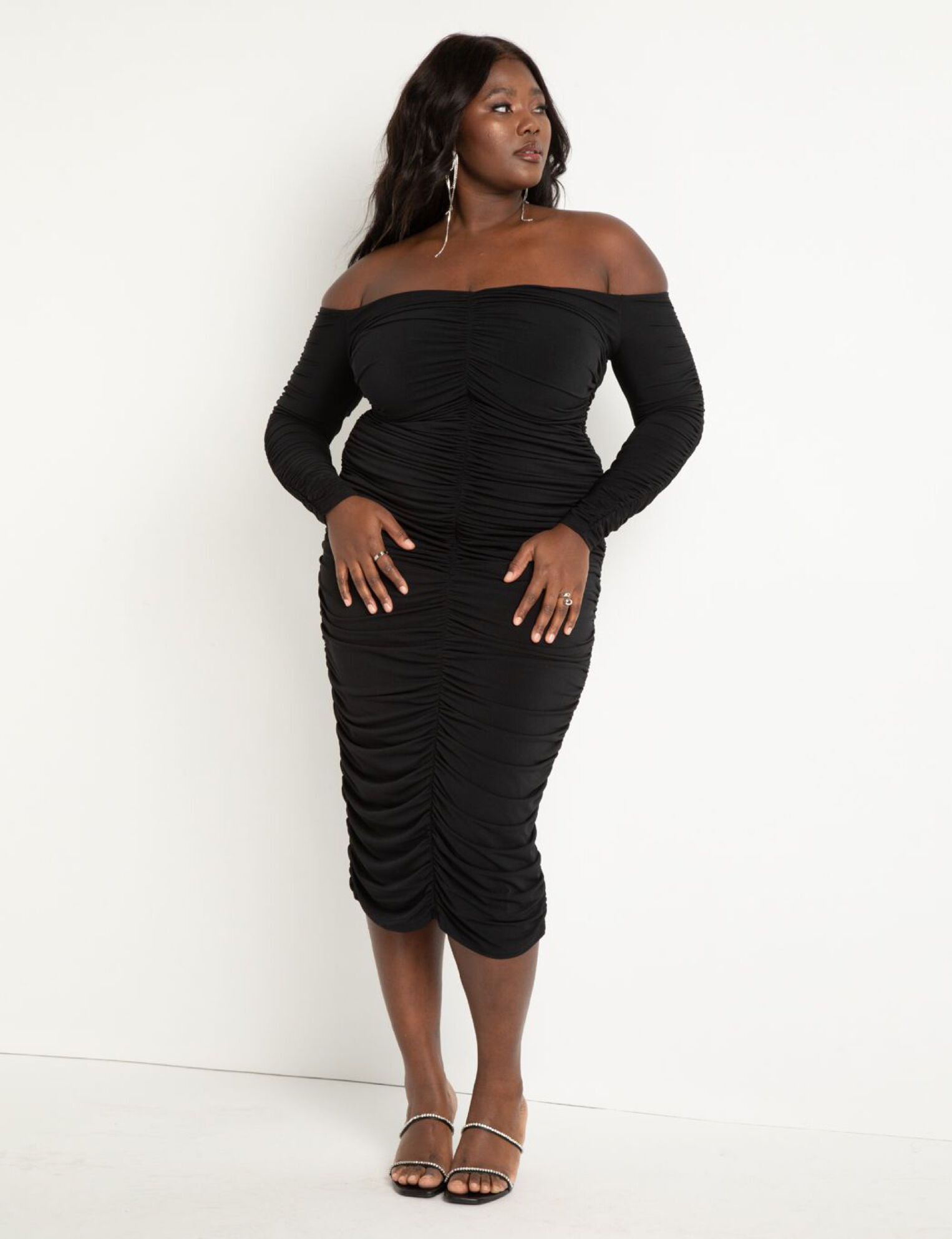 Ruched Off The Shoulder Dress | Eloquii