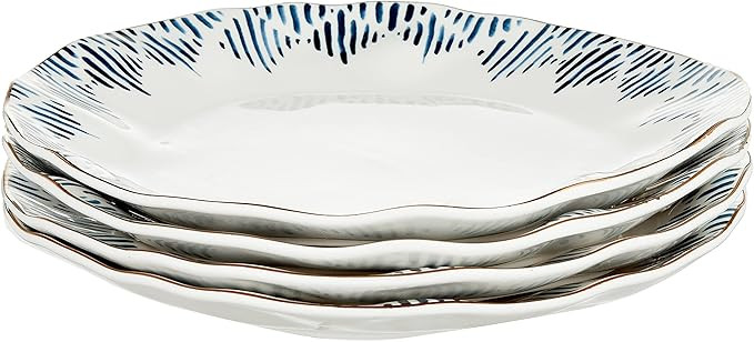 Lenox Blue Bay 4-Piece Set Dinner Plates, 6.45 LB, White | Amazon (US)