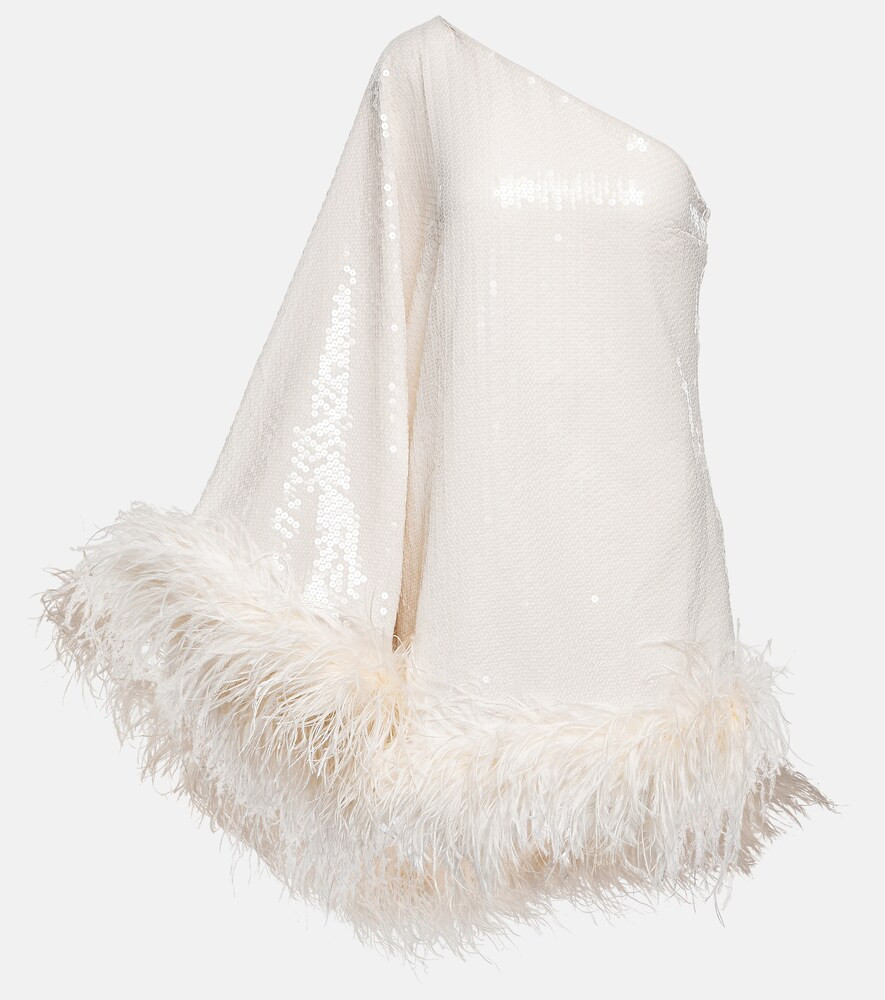 Taller Marmo Piccolo Ubud Disco feather-trimmed minidress | Mytheresa (UK)