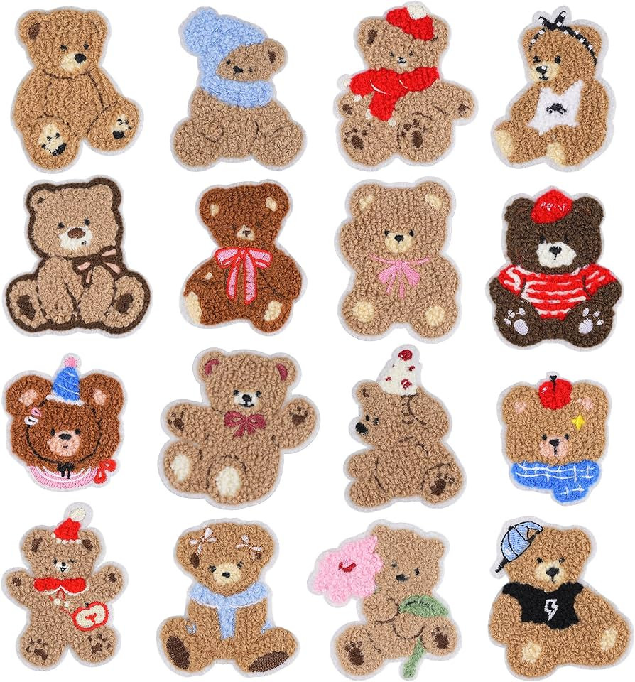 Boho Iron On Patches for Clothes,16PCS Vintage Girly Embroidery Applique Patch, Cute Boho Sewing ... | Amazon (US)