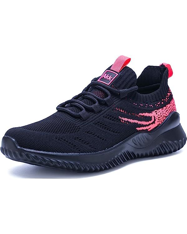 Akk Womens Athletic Walking Shoes - Memory Foam Lightweight Tennis Sports Shoes Gym Jogging Slip ... | Amazon (US)