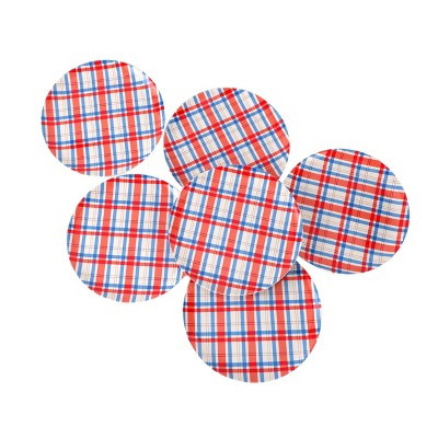 Cook With Color 6pk Melamine Plate Plaid | Target