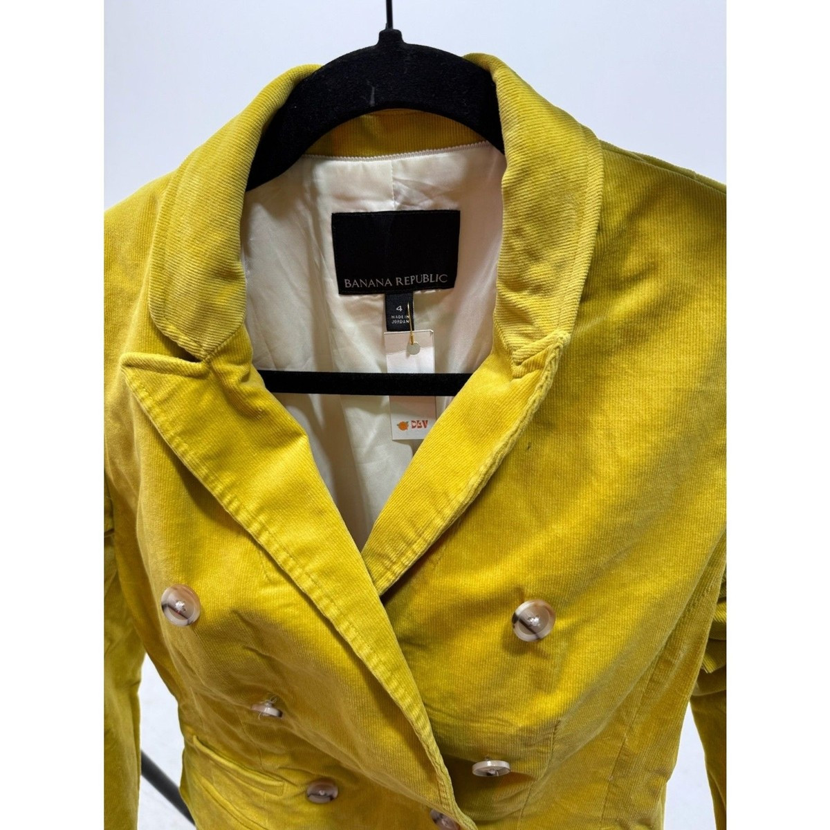 Banana Republic golden yellow corduroy double breasted blazer | eBay US
