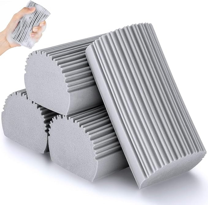 Damp Clean Duster Sponge, 4 Pack Magic Sponge Eraser for Household Cleaning, Reusable Dusters Cle... | Amazon (US)