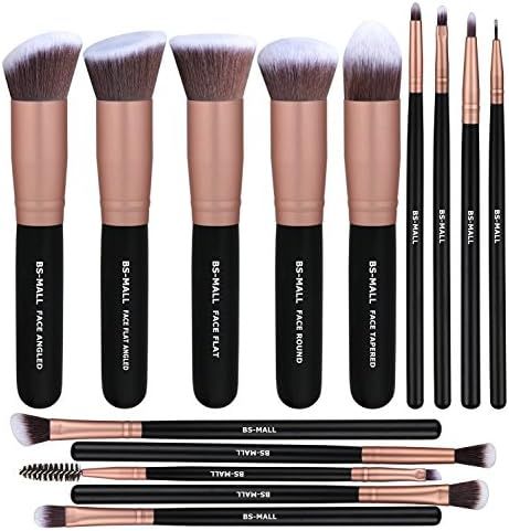 BS-MALL Makeup Brushes Premium Synthetic Foundation Powder Concealers Eye Shadows Makeup 14 Pcs B... | Amazon (US)