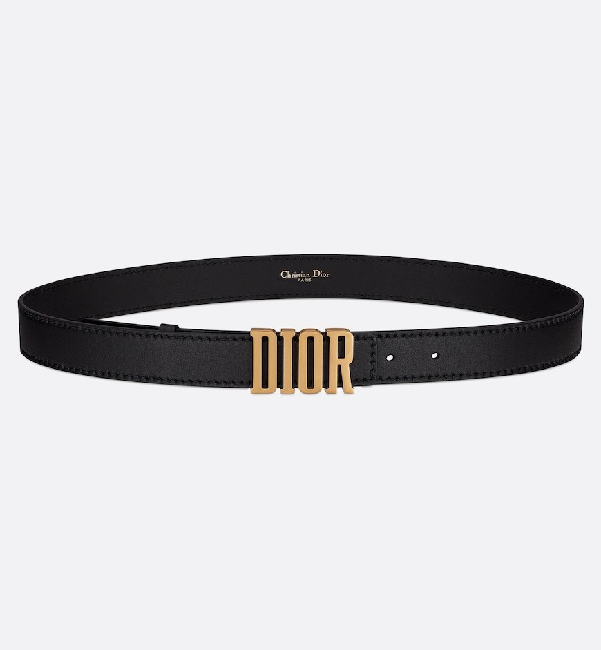 D-Fence Belt Black Smooth Calfskin, 30 MM | DIOR | Dior Couture
