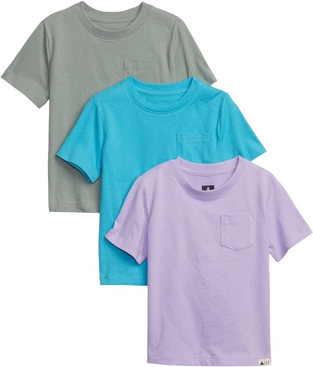 GAP Baby Boys' 3-Pack Short Sleeve Pocket Tee T-Shirt | Amazon (US)
