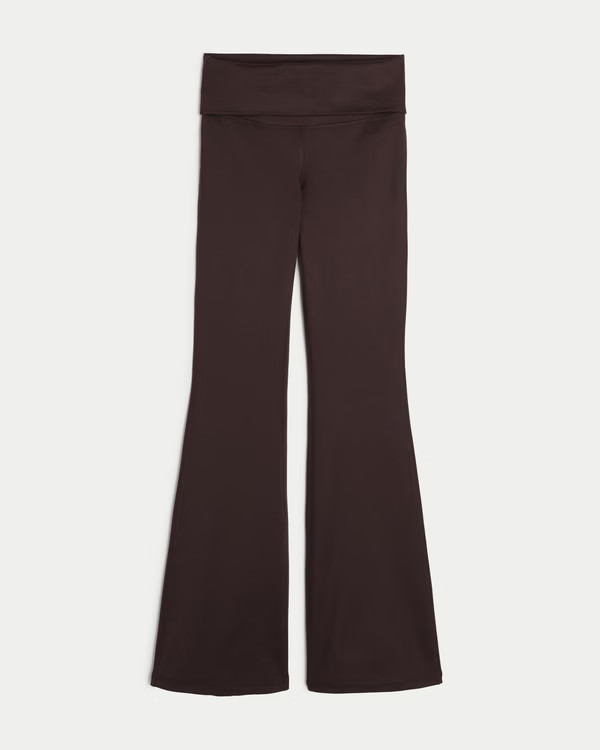 Women's Gilly Hicks Active Recharge Foldover Waist Flare Leggings | Women's Bottoms | HollisterCo... | Hollister (US)