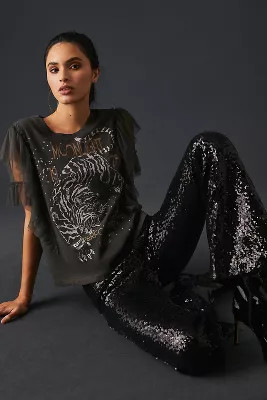 Pilcro Tulle Mesh Tee | Anthropologie (US)