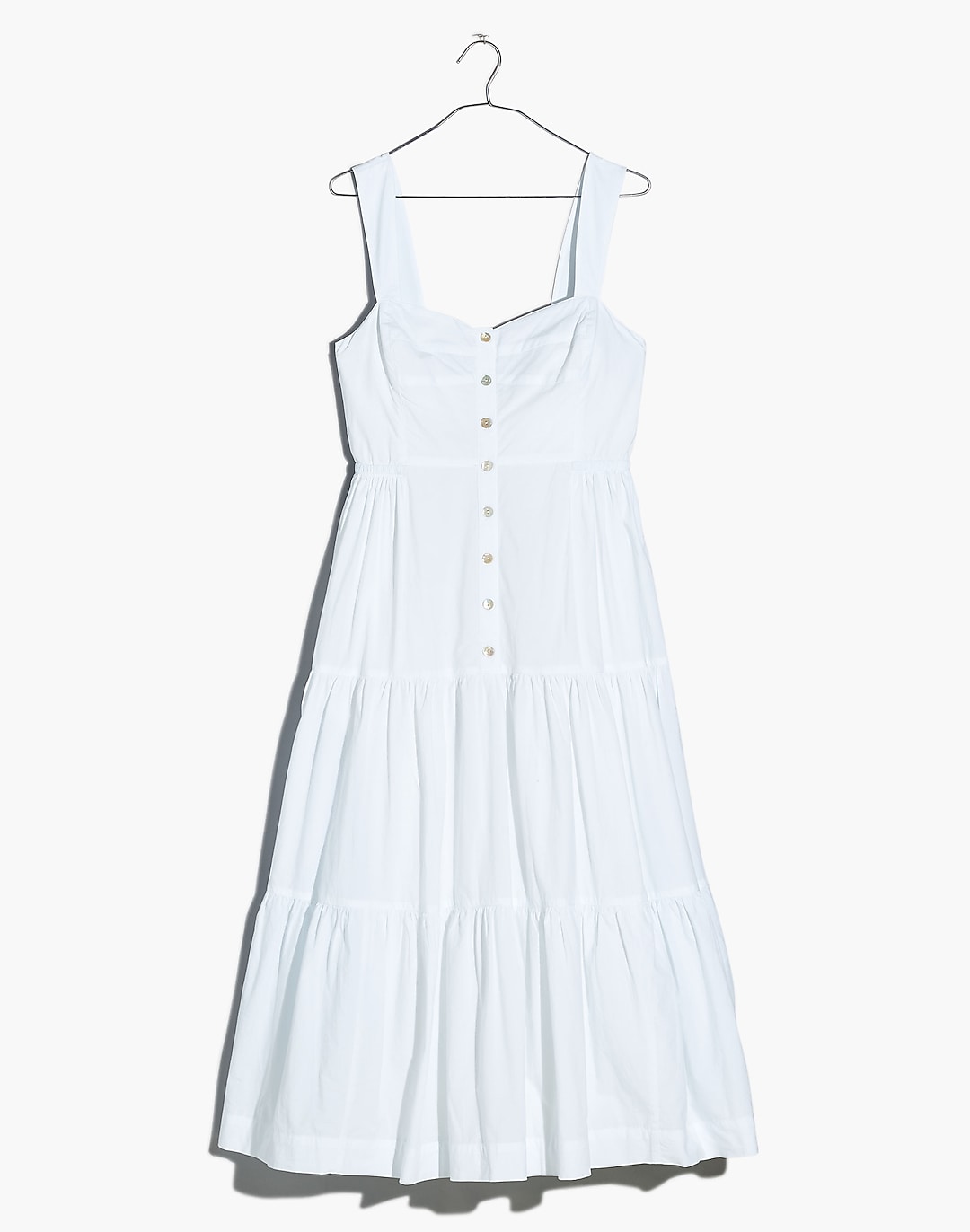 Button-Front Tiered Midi Dress | Madewell