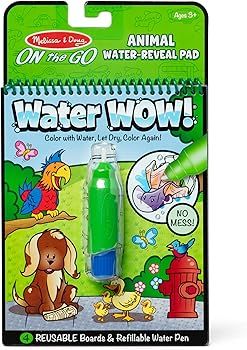Melissa & Doug On the Go Water Wow! Reusable Water-Reveal Activity Pad - Animals - Stocking Stuff... | Amazon (US)
