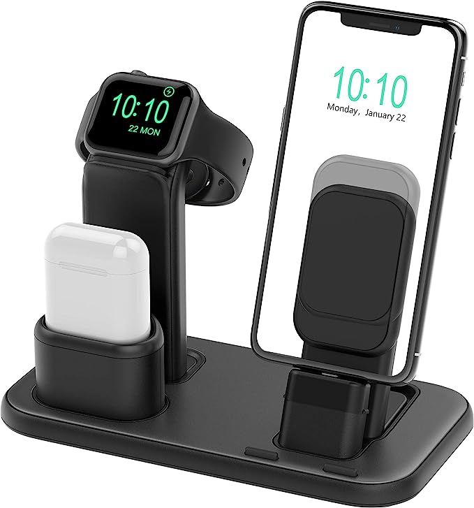 Beacoo Upgraded 3 in 1 Charging Stand for iWatch Series 6/5/4/3/2/1, Charging Station Dock Compat... | Amazon (US)