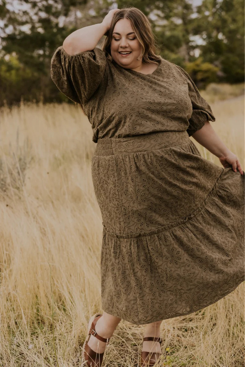 Magnolia A-line Eyelet Skirt | Roolee